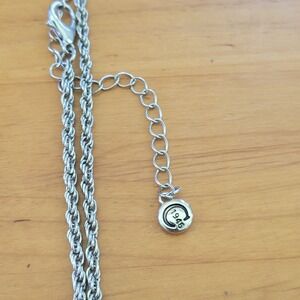 1946 Brand Silver Tone Twisted Rope Chain Layering Necklace 30 Plus